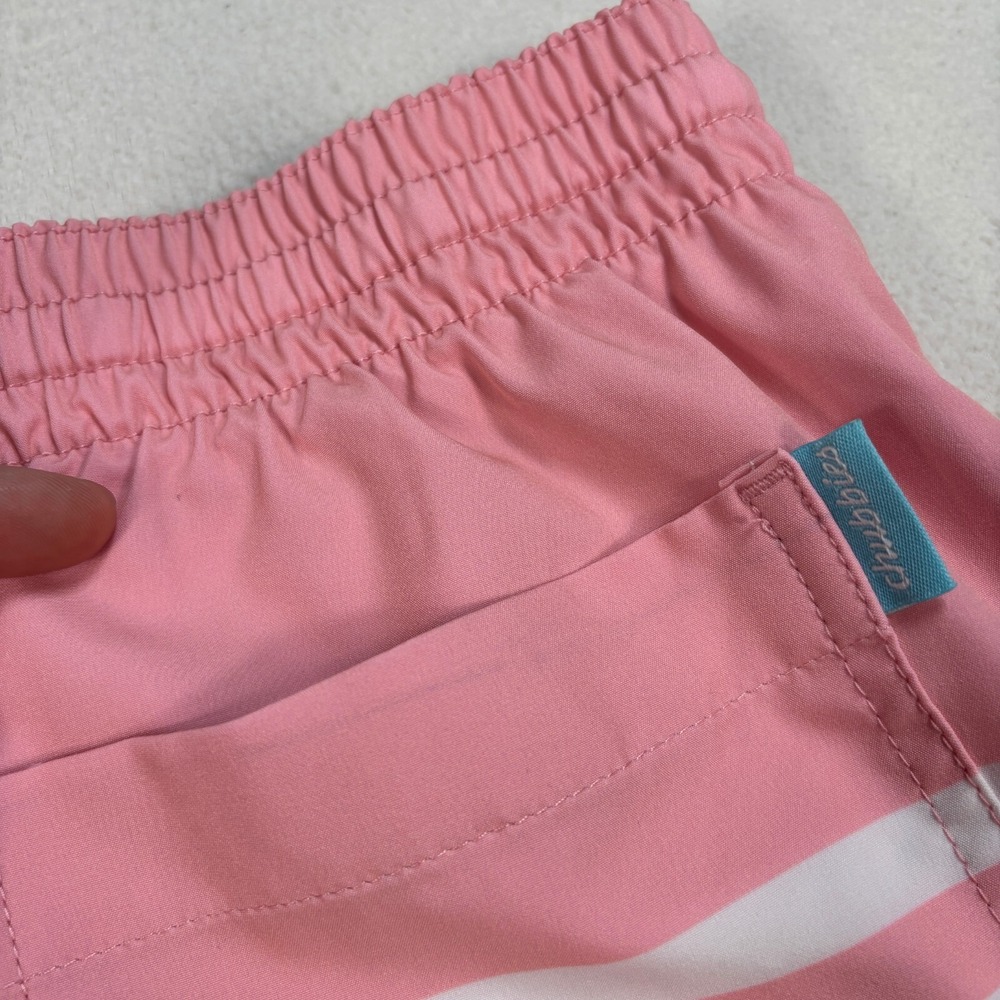 Chubbies The On The Horizons 7" Swim Trunks‎ Men's M Pink Blue Stripe Mesh Lined - Picture 10 of 12